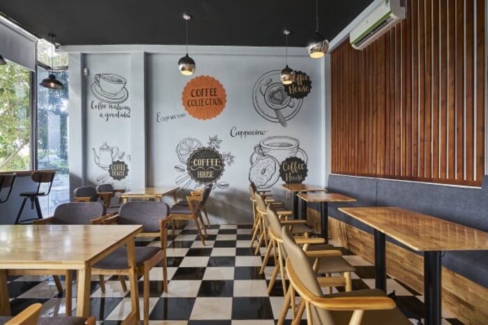 Thi Công Quán Cafe Máy Lạnh 4 Hình ảnh lắp đặt điều hòa treo tường