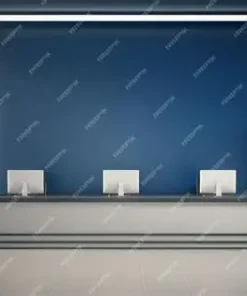 Mẫu quầy lễ tân đẹp Bluecons 3