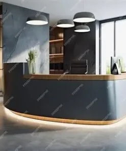 Mẫu quầy lễ tân văn phòng hiện đại năm 2025 1