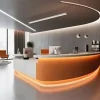 Mẫu quầy lễ tân văn phòng hiện đại năm 2025 3