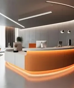 Mẫu quầy lễ tân văn phòng hiện đại năm 2025 3