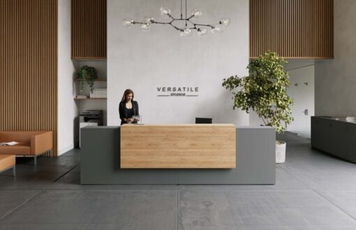 Quầy lễ tân 2 người 3