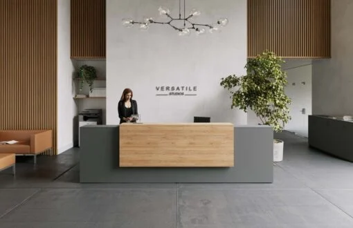 Quầy lễ tân 2 người 3