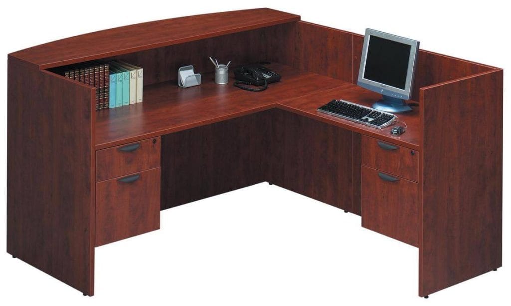 Quầy lễ tân chữ L 2