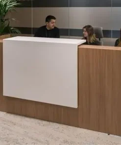 Quầy lễ tân có tủ kệ 1