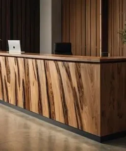 Quầy lễ tân màu gỗ 1