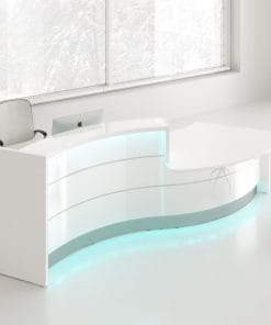 Quầy lễ tân màu trắng 3