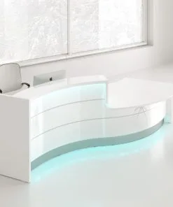 Quầy lễ tân màu trắng 3