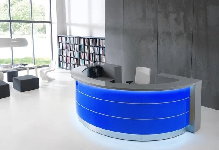 Thiết kế quầy lễ tân Bluecons 3