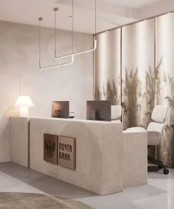 Thiết kế thi công quầy lễ tân spa đẹp 3