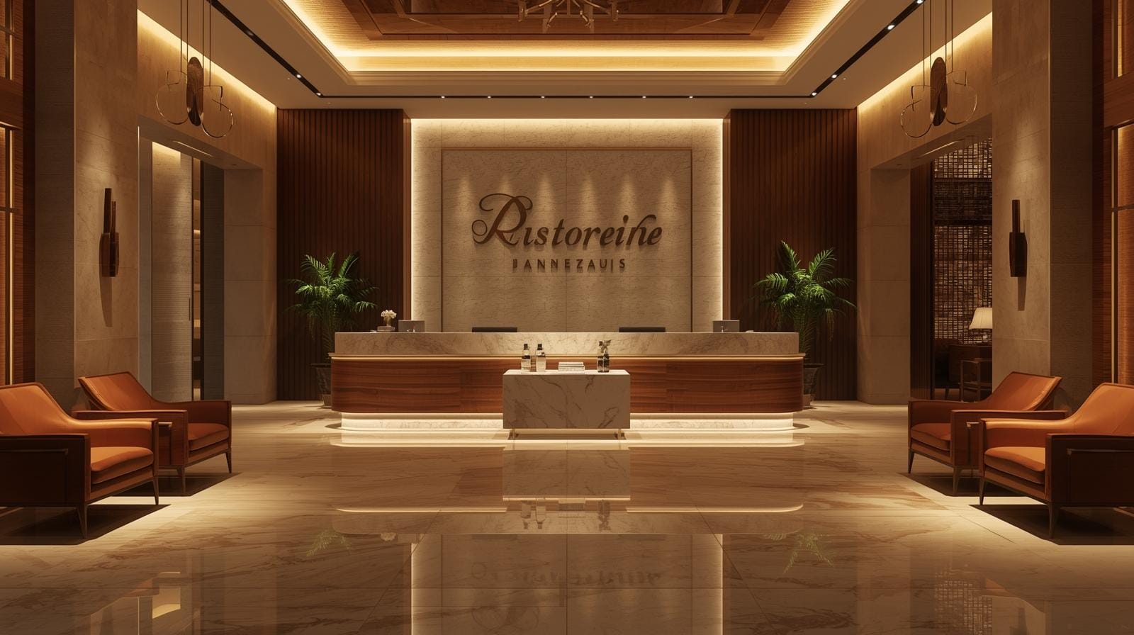 Không gian,Quy mô Quầy lễ tân spa 3