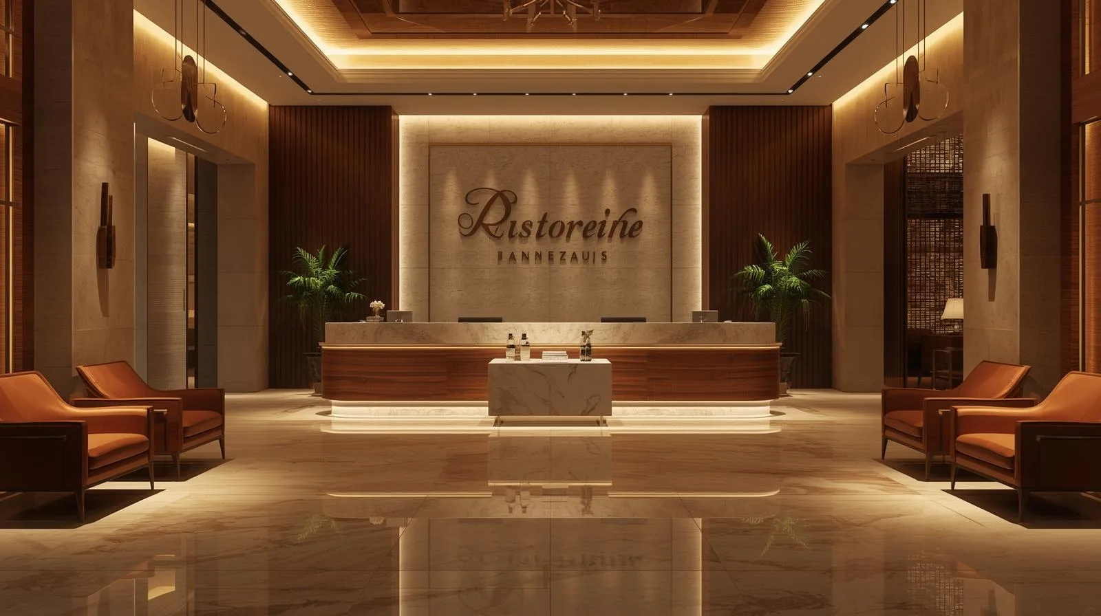 Không gian,Quy mô Quầy lễ tân spa 3