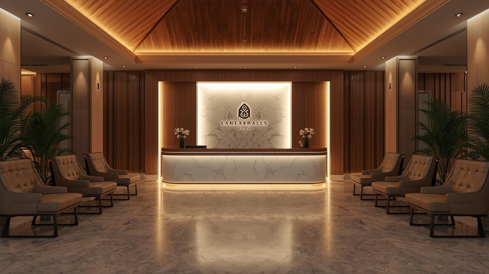 Không gian,Quy mô Quầy lễ tân spa 5