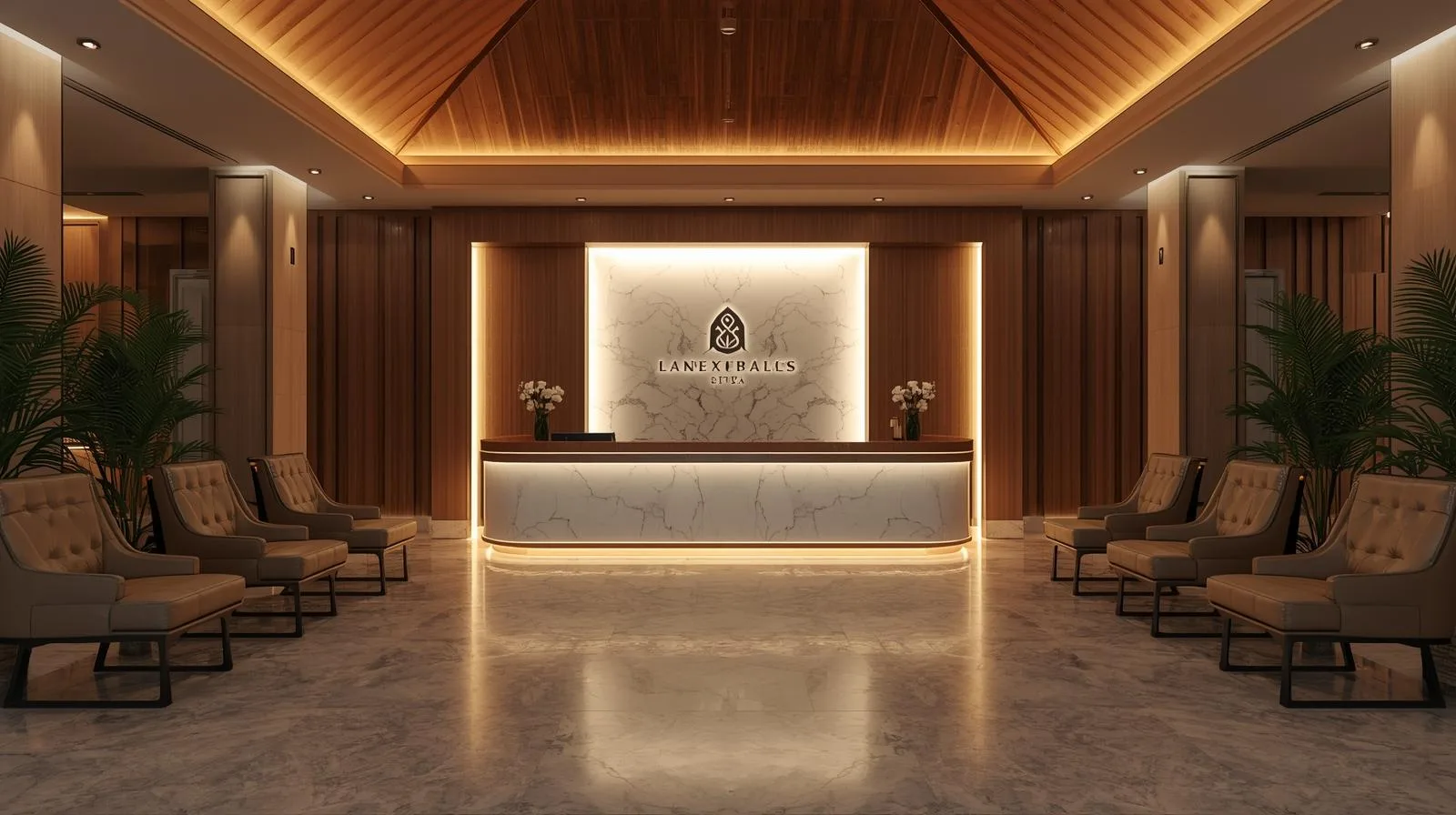 Không gian,Quy mô Quầy lễ tân spa 5