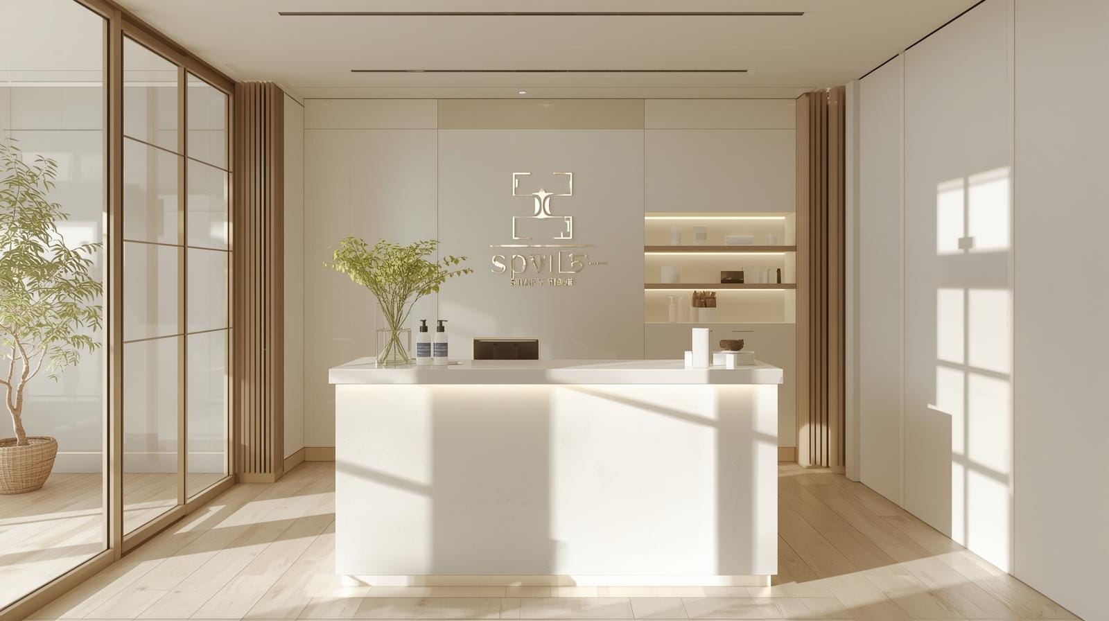 Không gian,Quy mô Quầy lễ tân spa 6