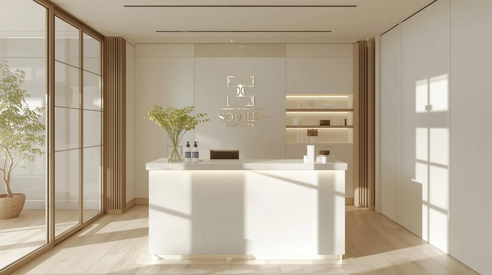 Không gian,Quy mô Quầy lễ tân spa 6