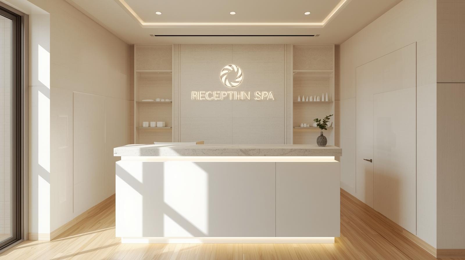 Không gian,Quy mô Quầy lễ tân spa Không gian,Quy mô Quầy lễ tân spa