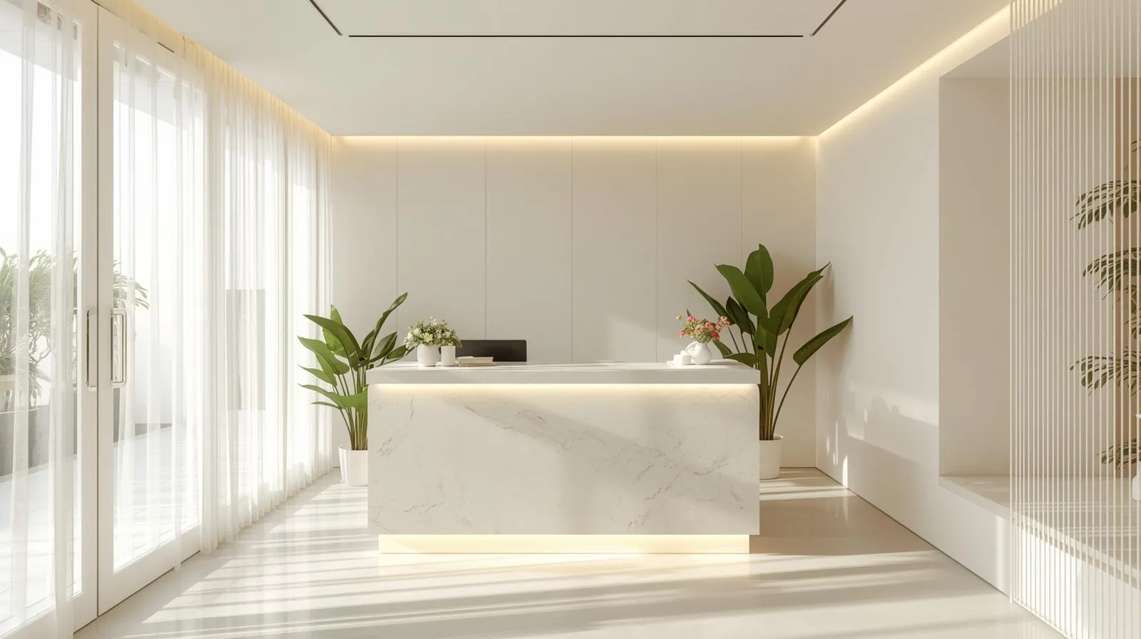 Không gian,Quy mô Quầy thu ngân spa 3