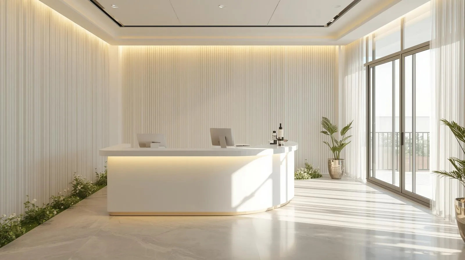 Không gian,Quy mô Quầy thu ngân spa