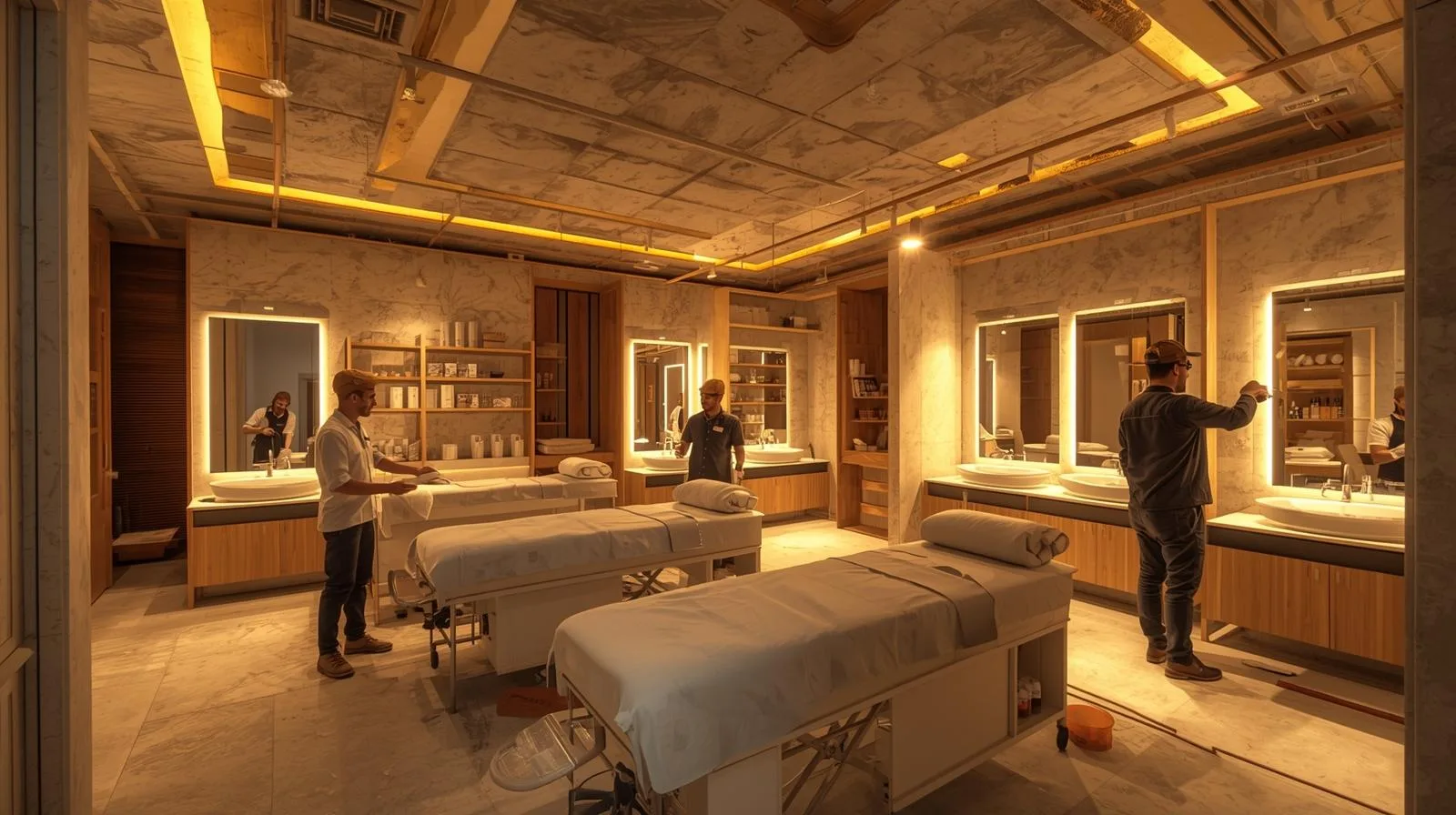 Không gian,Quy mô Thi công spa 5