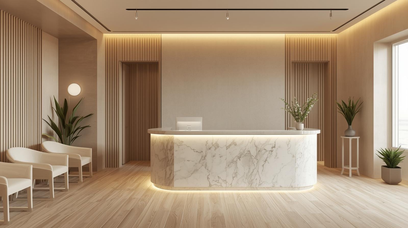 Phong cách Quầy lễ tân spa Phong cách Quầy lễ tân spa
