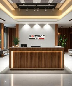 Quầy lễ tân công ty 01