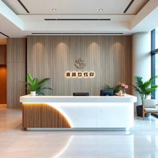 Quầy lễ tân công ty 02