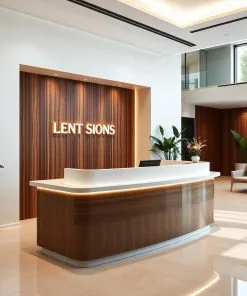 Quầy lễ tân công ty 06