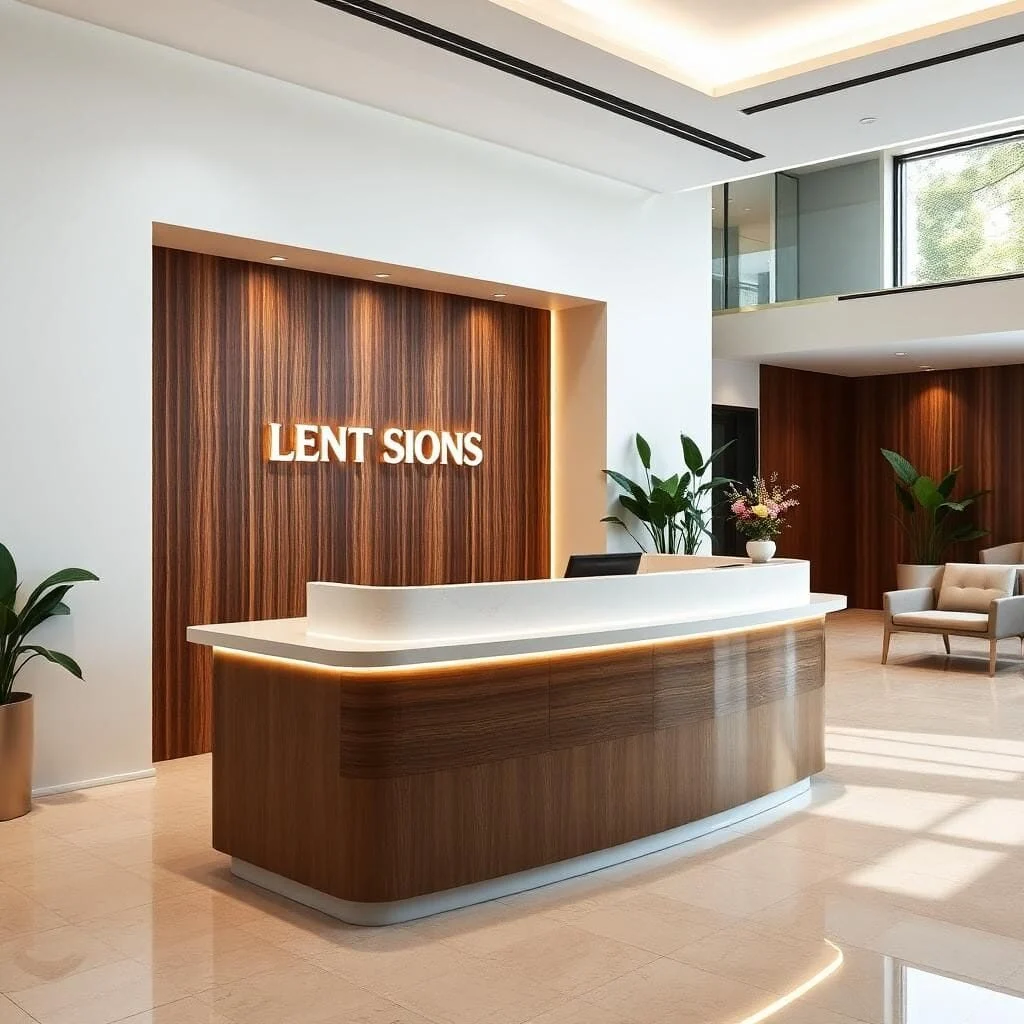 Quầy lễ tân công ty 06