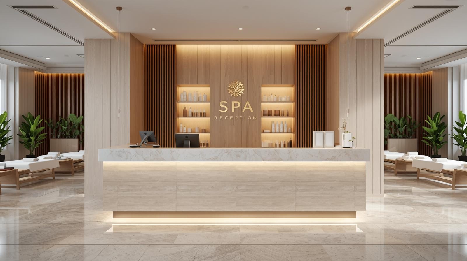 Quầy lễ tân spa 4 Quầy lễ tân spa 4