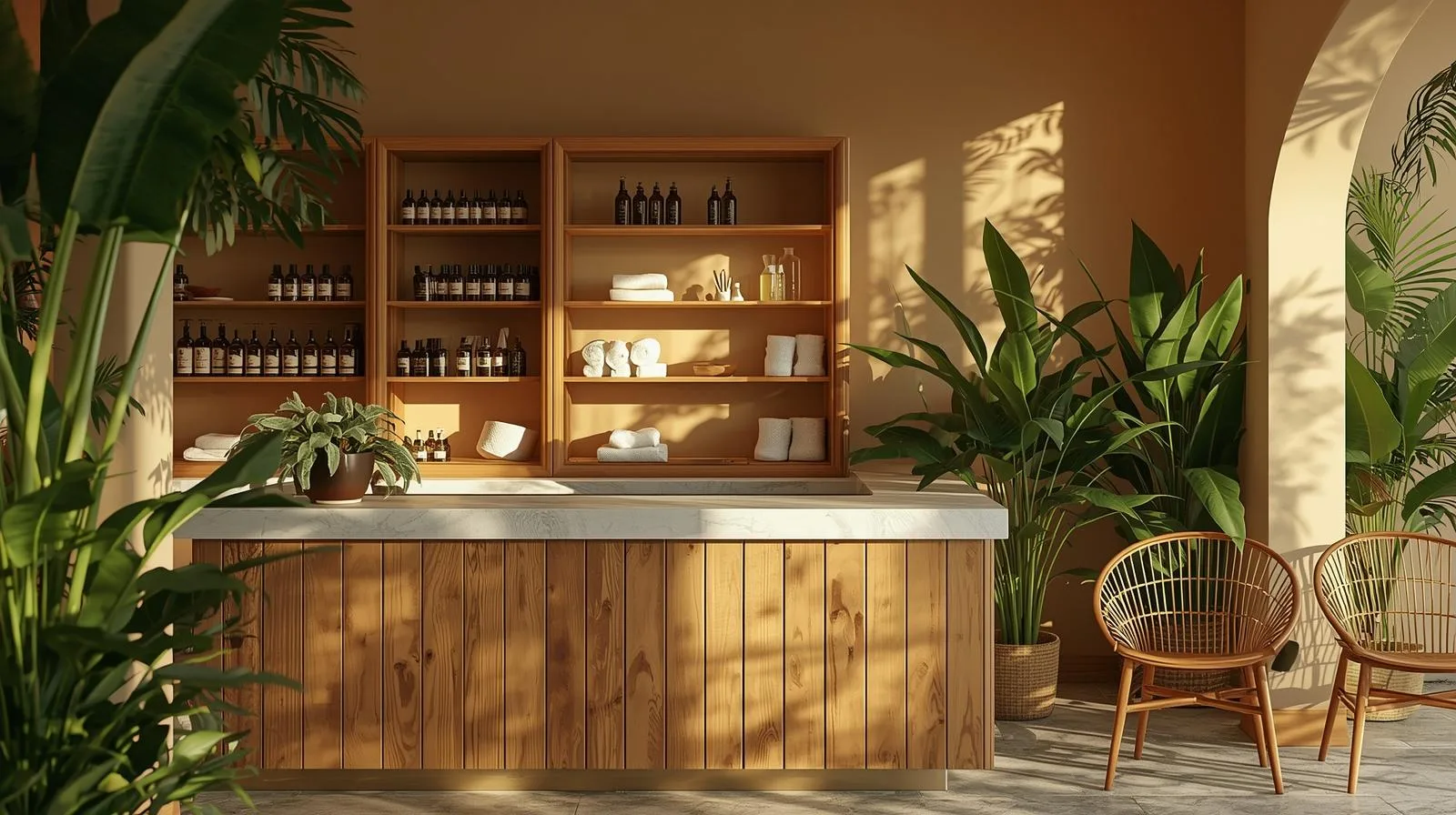 Quầy lễ tân spa 7