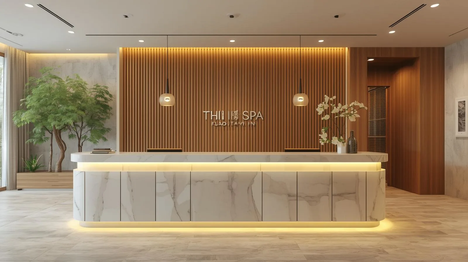 Quầy lễ tân spa TPHCM