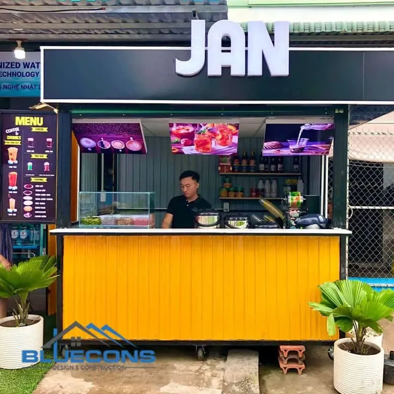 Quầy pha chế trà sữa 2 Quầy pha chế quán trà sữa chu L