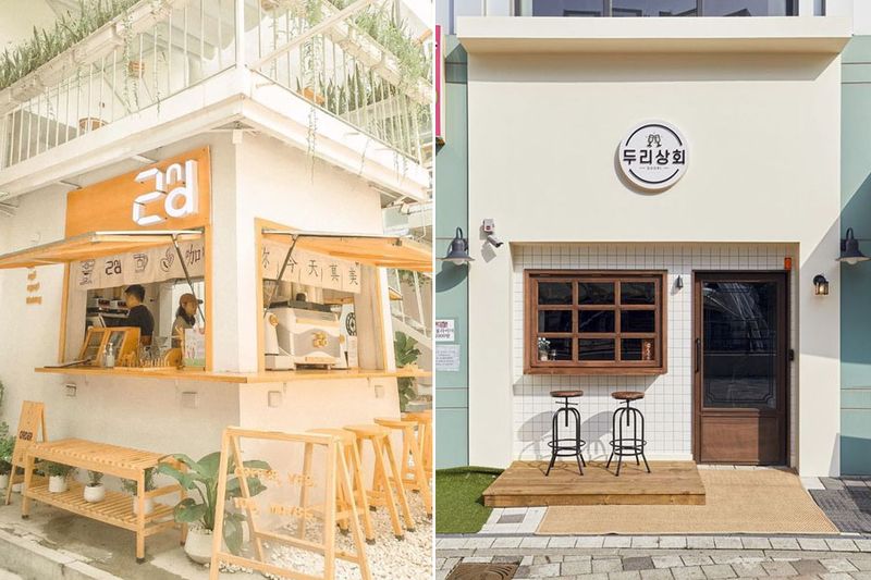 Thi Công Quán Cafe Take Away 1 Thiết kế quán cafe take away với gam màu tươi sáng