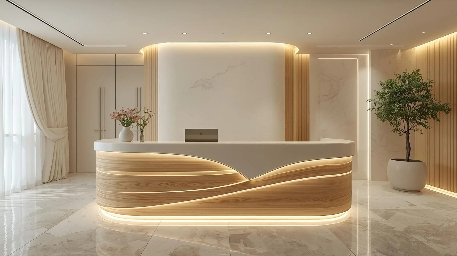 Vật liệu Quầy lễ tân spa 2 Ảnh minh họa trong bài viết
