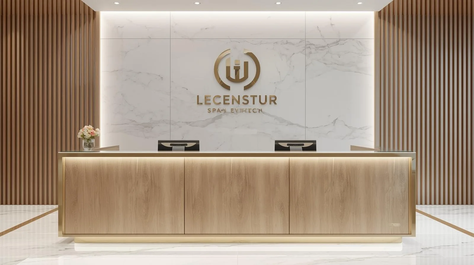 Vật liệu Quầy lễ tân spa 5