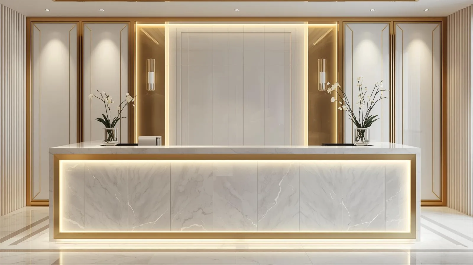 Vật liệu Quầy thu ngân spa 6