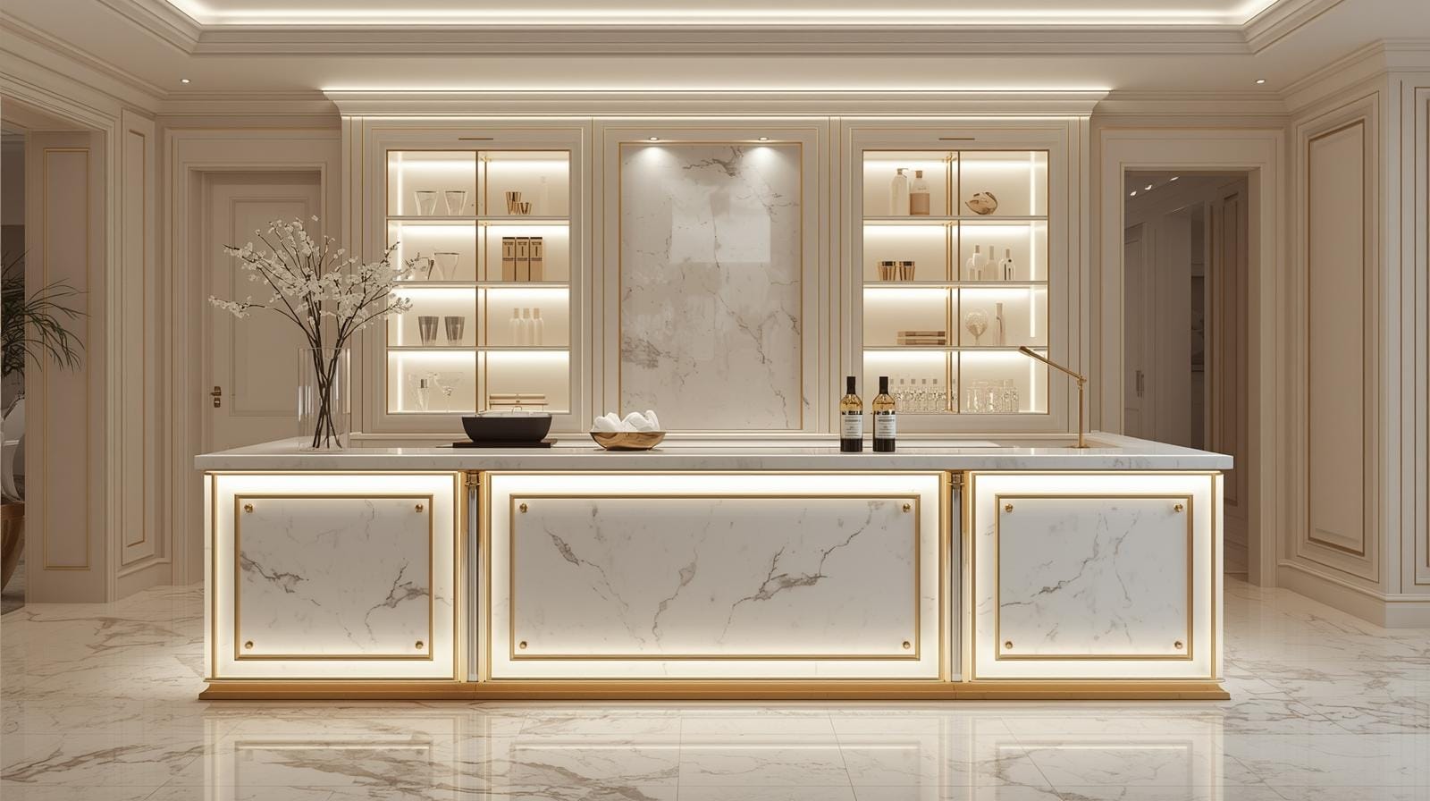 Vật liệu Quầy thu ngân spa 7 Vật liệu Quầy thu ngân spa 7