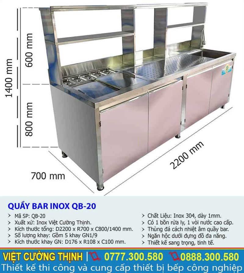 Hình ảnh quầy pha chế di động