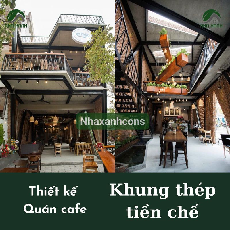 Thi Công Quán Cafe Tại Cà Mau 1 Thi công quán cafe thép tiền chế tại Cà Mau