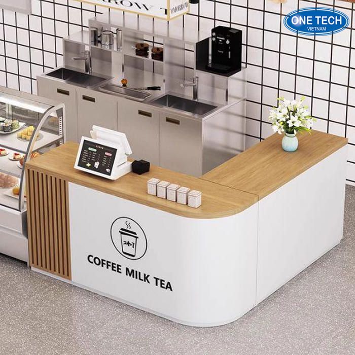Thi Công Quầy Thu Ngân Quán Cafe 1 Hình ảnh quầy thu ngân phong cách hiện đại