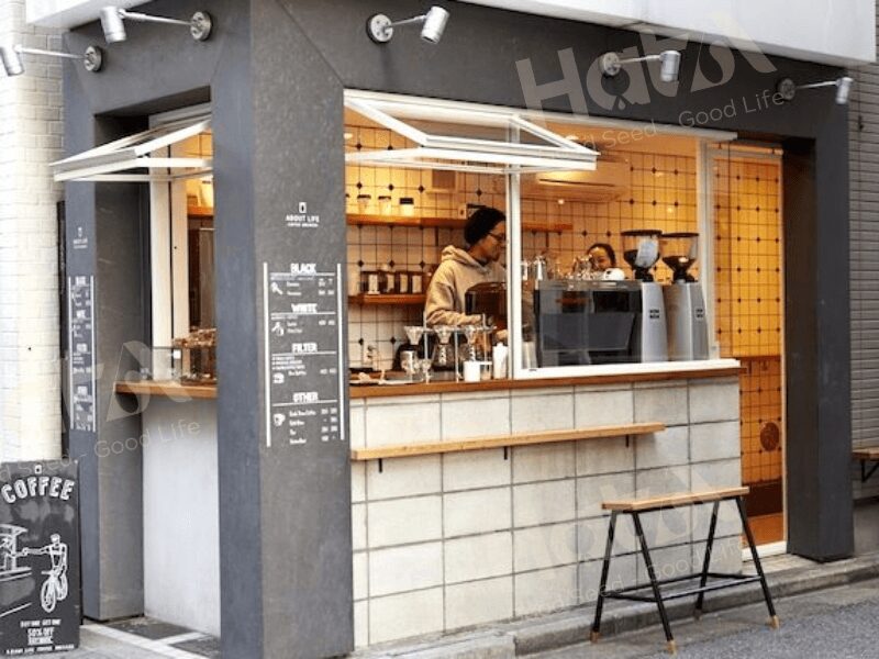 Quầy pha chế cafe take away 4 Mô hình quầy nhỏ gọn