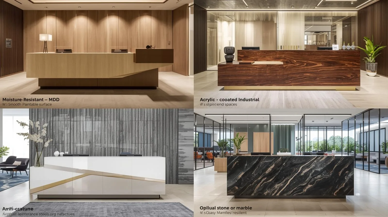 Thi công quầy lễ tân chuyên nghiệp