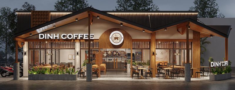 Thi Công Quán Cafe Miền Nam 4 Dinh Coffee