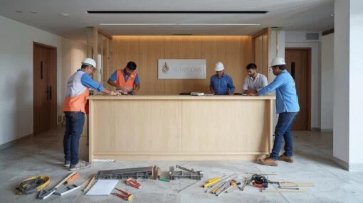 Xưởng sản xuất quầy lễ tân tại TP.HCM