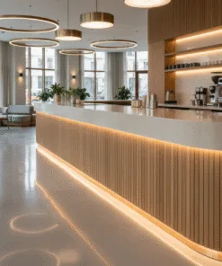 quầy pha chế có đèn led