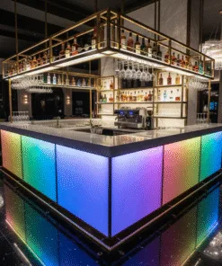 quầy pha chế có đèn led