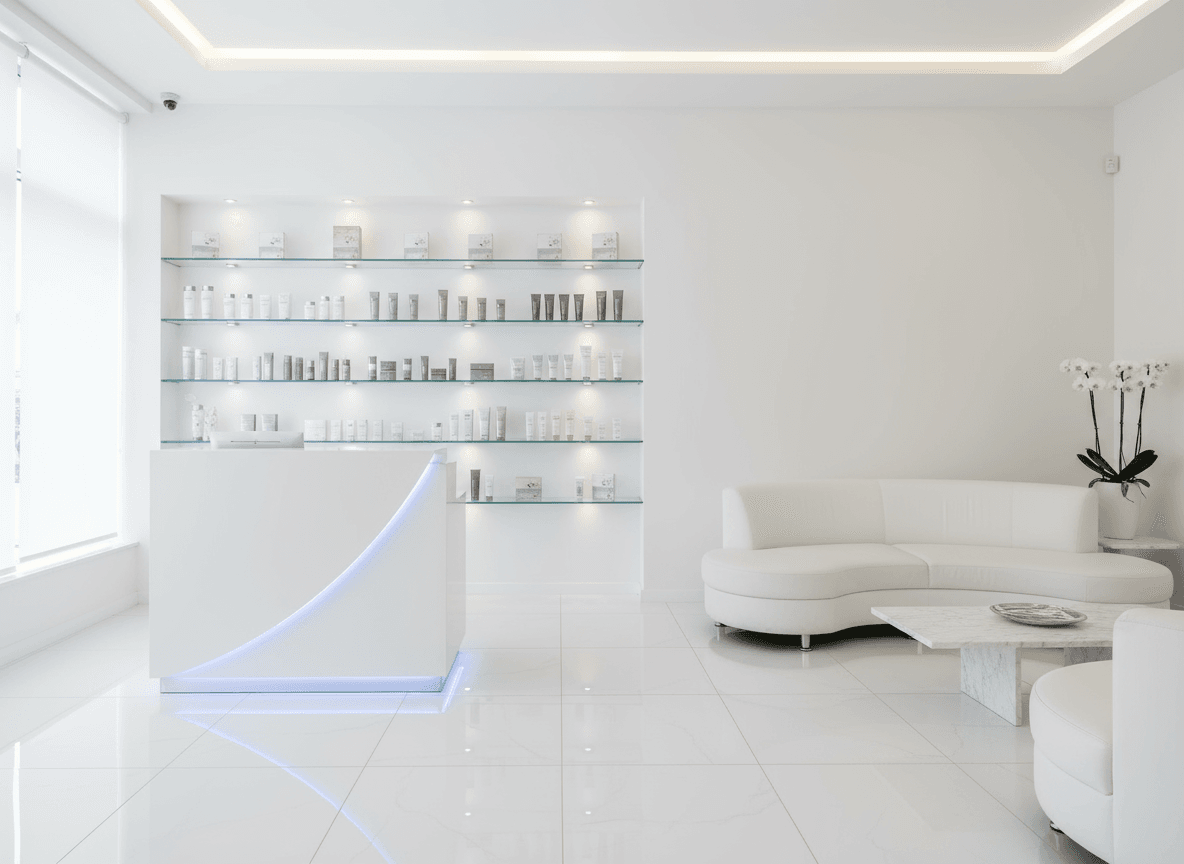 Firefly Gemini Flash Bright White Spa Design Compact Reception Desk With Led Strip Light Cosmetic Displa 362302 Firefly Gemini Flash Bright White Spa Design Compact Reception Desk With Led Strip Light Cosmetic Displa 362302