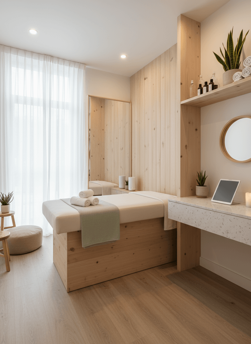 Firefly Gemini Flash Compact Home Based Spa Design Using Natural Light Mini Cash Counter Minimalist Furn 349580