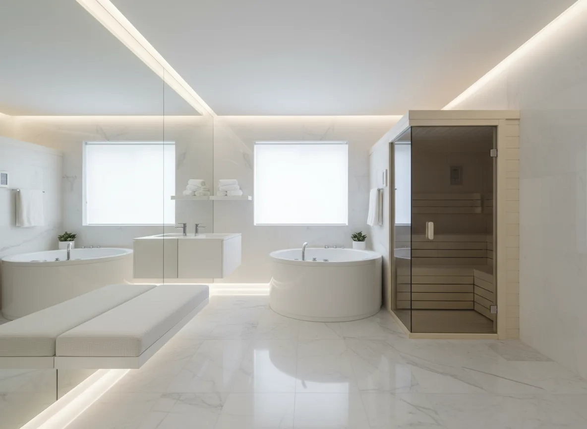 Firefly Gemini Flash Compact Modern Spa In White Tone Small Area With Smart Layout And Reflective Light F 231272